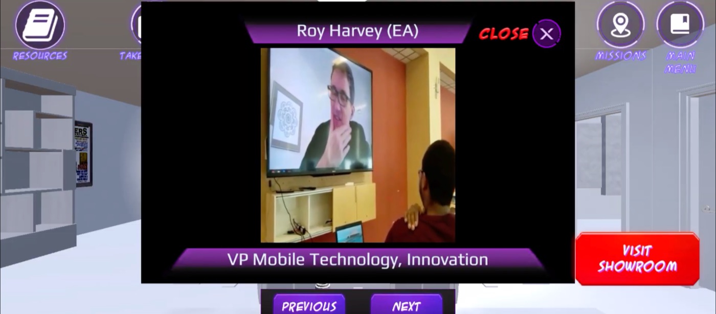 Roy Harvey of EA Sports appearing in DahVarsity